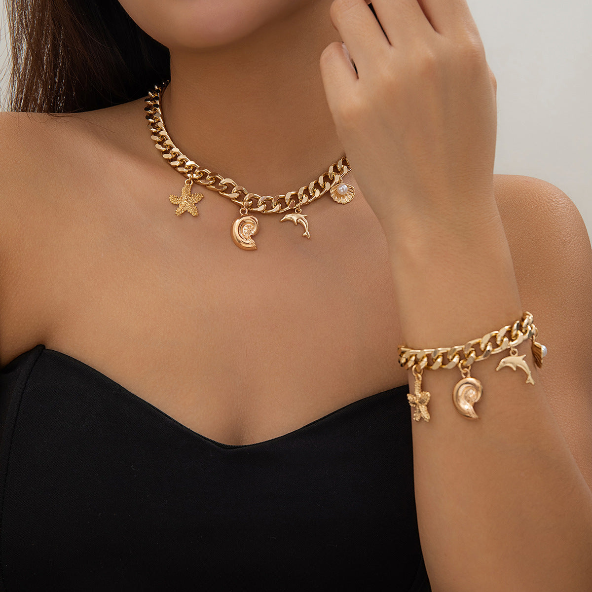 Creative Boho Conch Necklace & Bracelets