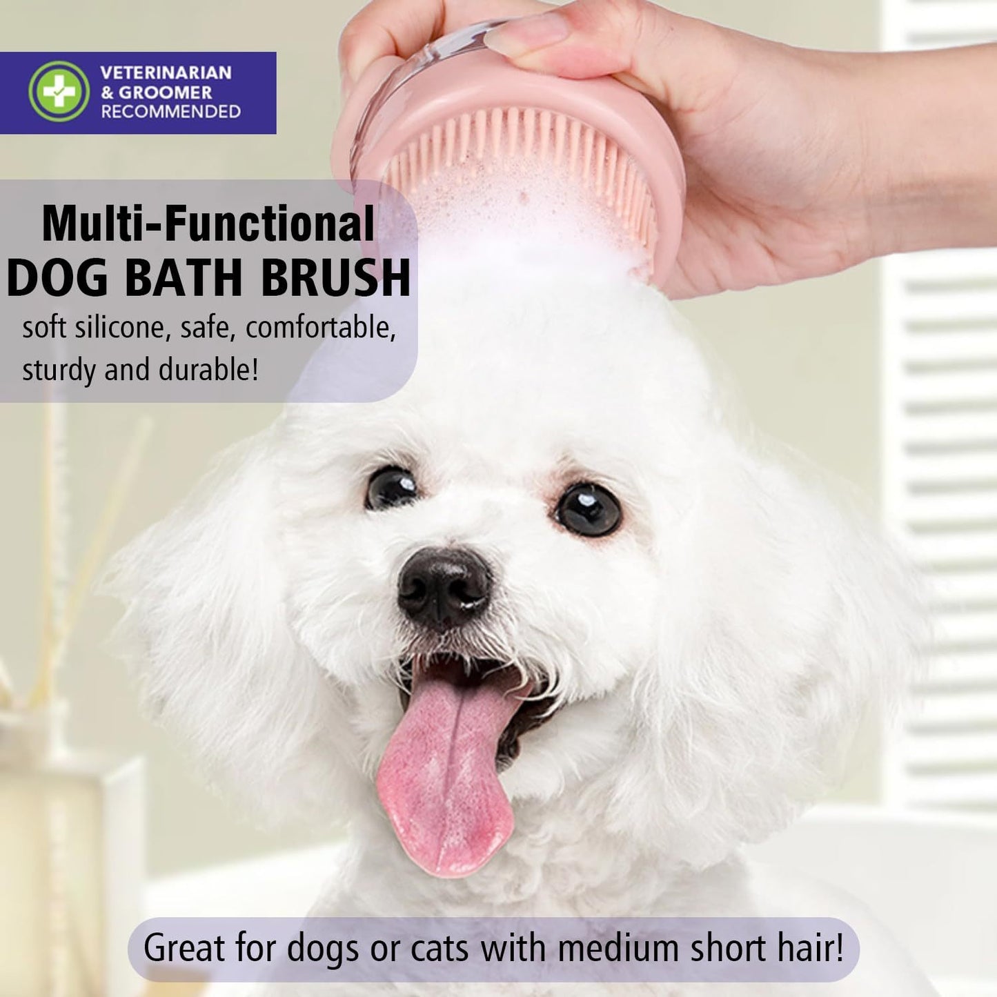 Soft Silicone Bristle Dog Brush