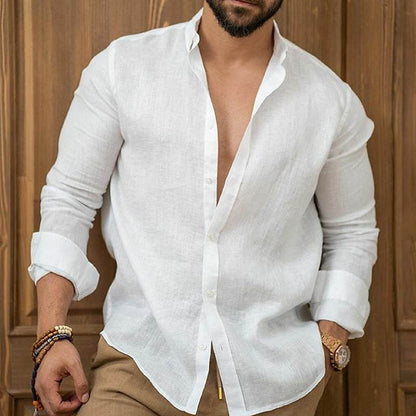 Amazon Men's Linen Shirt Button Shirt Summer