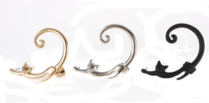 Single Piece Punk Earring with Ear Cuff Rock