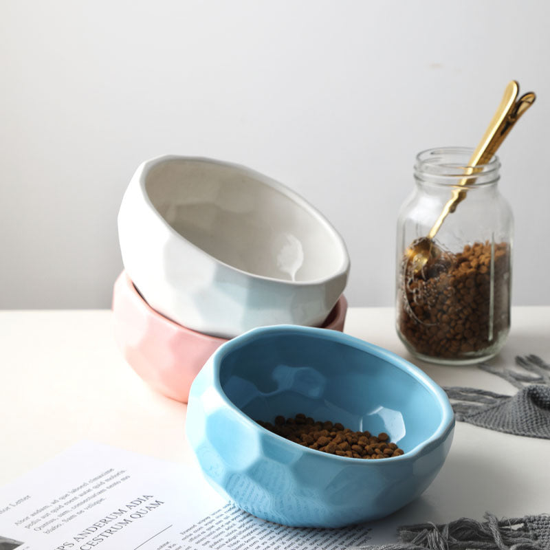 Pet bowl oblique mouth cat bowl food bowl