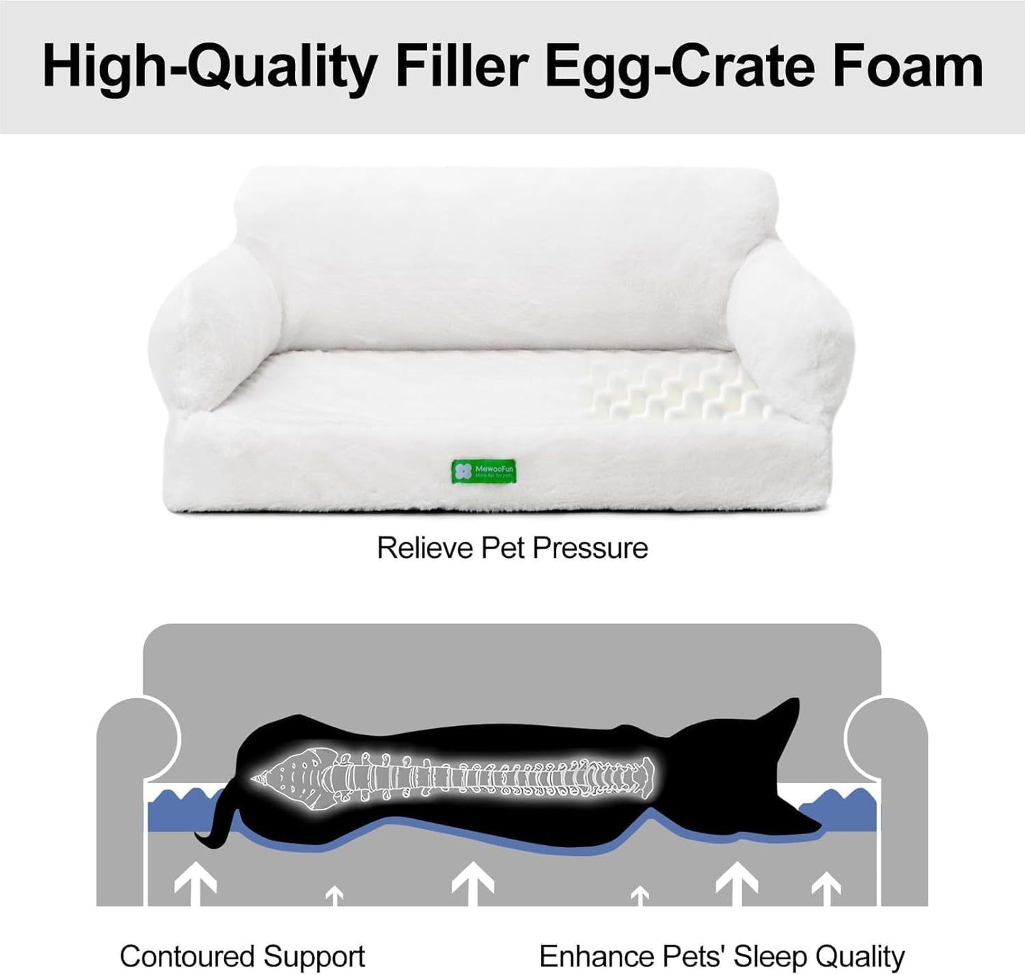 MEWOOFUN Orthopedic Dog Bed For Small Or Medium Dogs -