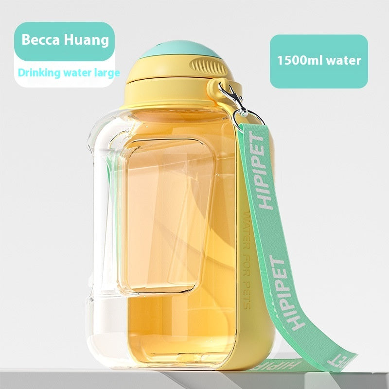2 In 1 Dog Large Capacity Pets Out Drinking Pot