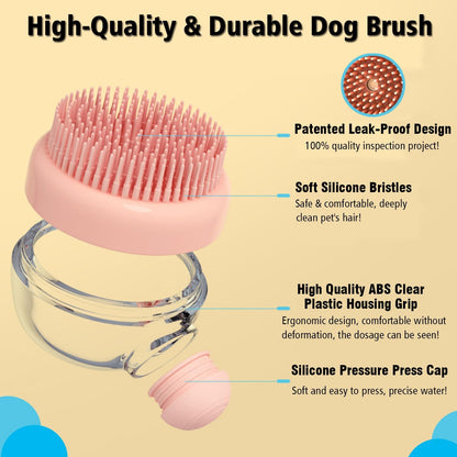 Soft Silicone Bristle Dog Brush