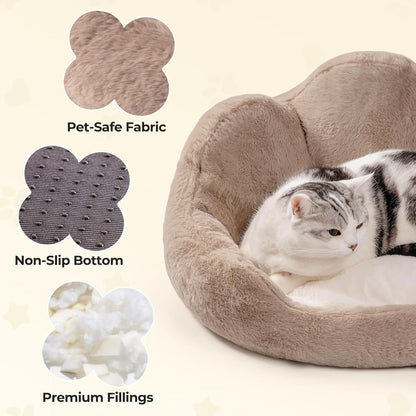 MEWOOFUN Round DogBed For Indoor Dogs