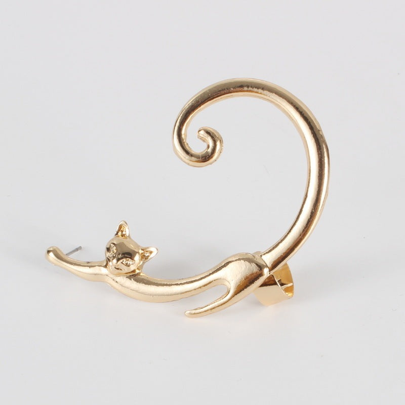 Single Piece Punk Earring with Ear Cuff Rock
