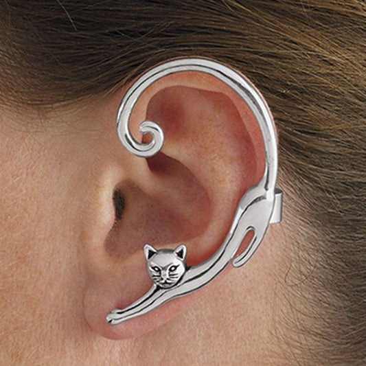 Single Piece Punk Earring with Ear Cuff Rock