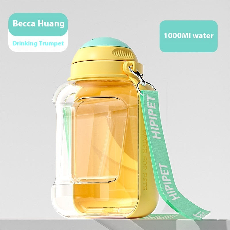 2 In 1 Dog Large Capacity Pets Out Drinking Pot
