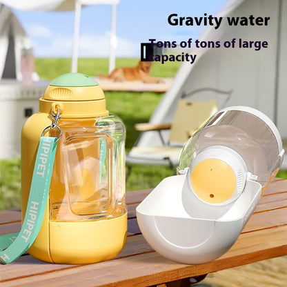 2 In 1 Dog Large Capacity Pets Out Drinking Pot
