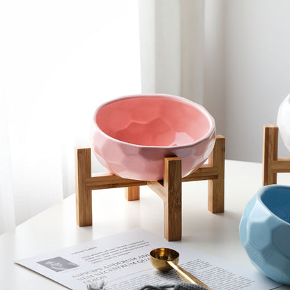 Pet bowl oblique mouth cat bowl food bowl