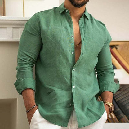 Amazon Men's Linen Shirt Button Shirt Summer