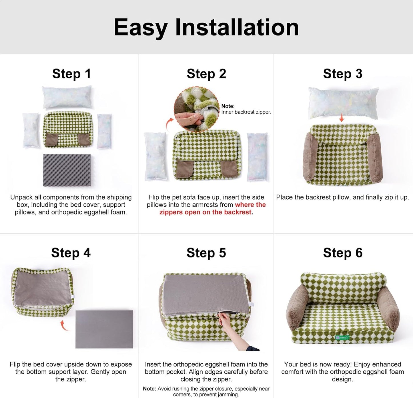MEWOOFUN Orthopedic Dog Bed For Small Or Medium Dogs -