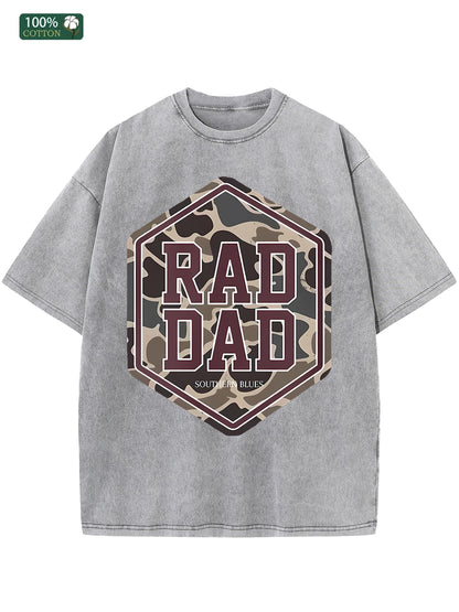 Cotton Men's Washed T Shirt American Casual Ideal Festival Gift