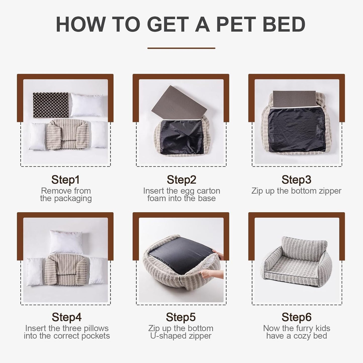 Mewoo Orthopedic Dog Couch For Indoor Dogs