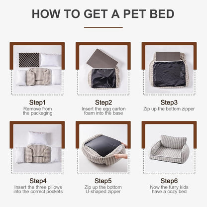 Mewoo Orthopedic Dog Couch For Indoor Dogs