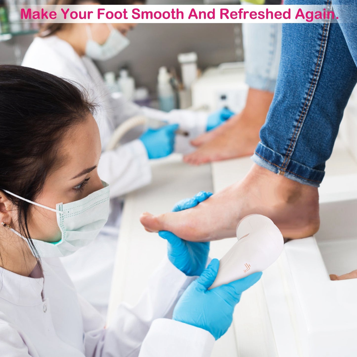 17Pcs Electric Foot Callus Remover With Vacuum Foot Grinder