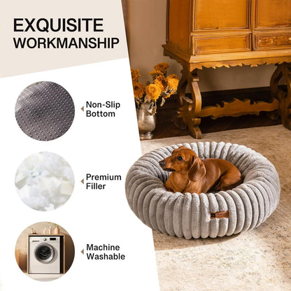 MEWOOFUN Donut Cat Bed