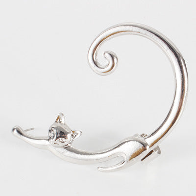 Single Piece Punk Earring with Ear Cuff Rock