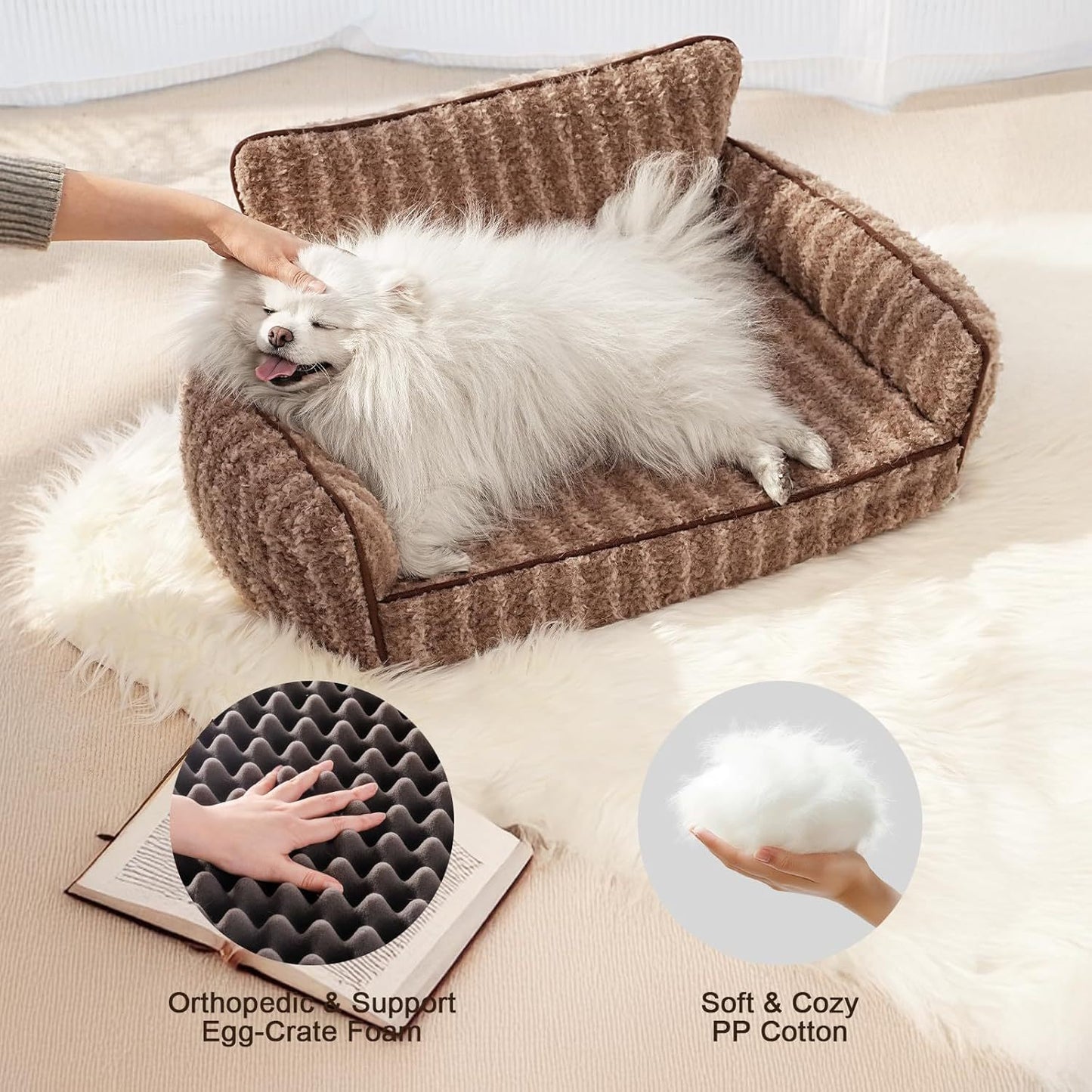 Mewoo Orthopedic Dog Couch For Indoor Dogs