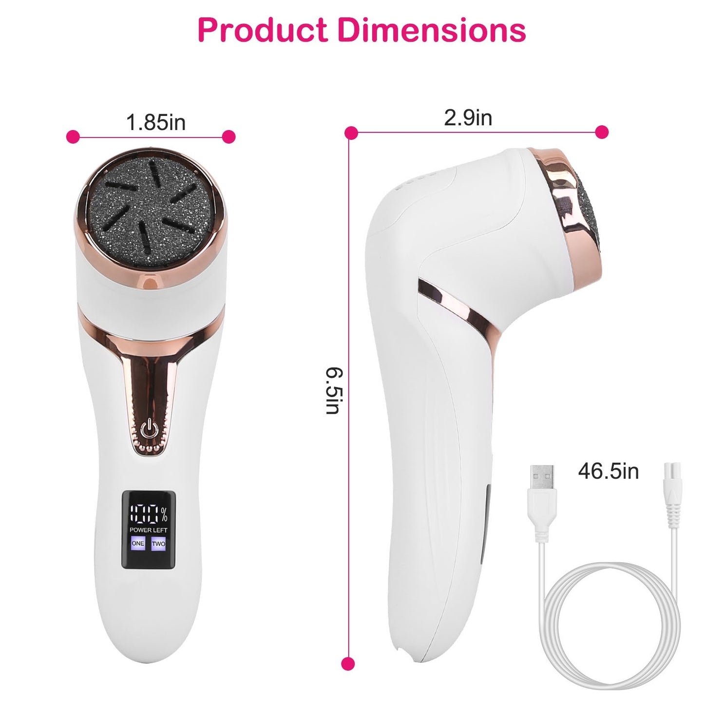 17Pcs Electric Foot Callus Remover With Vacuum Foot Grinder