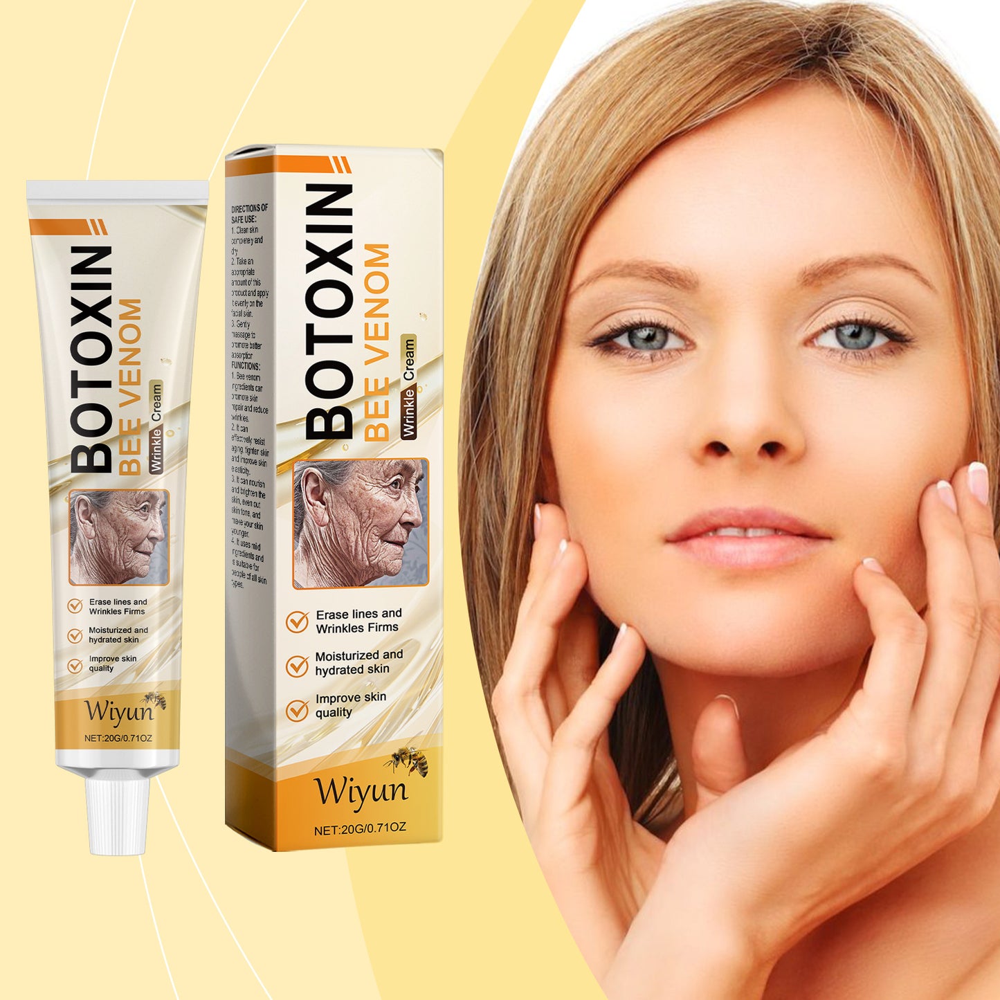 Wiyun Bee Venom Skin Cream Gently For The Facial Skin