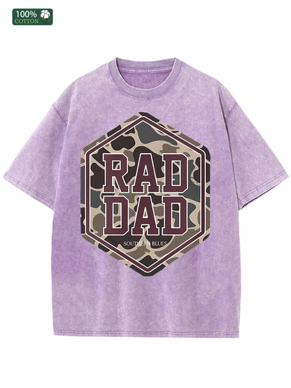 Cotton Men's Washed T Shirt American Casual Ideal Festival Gift