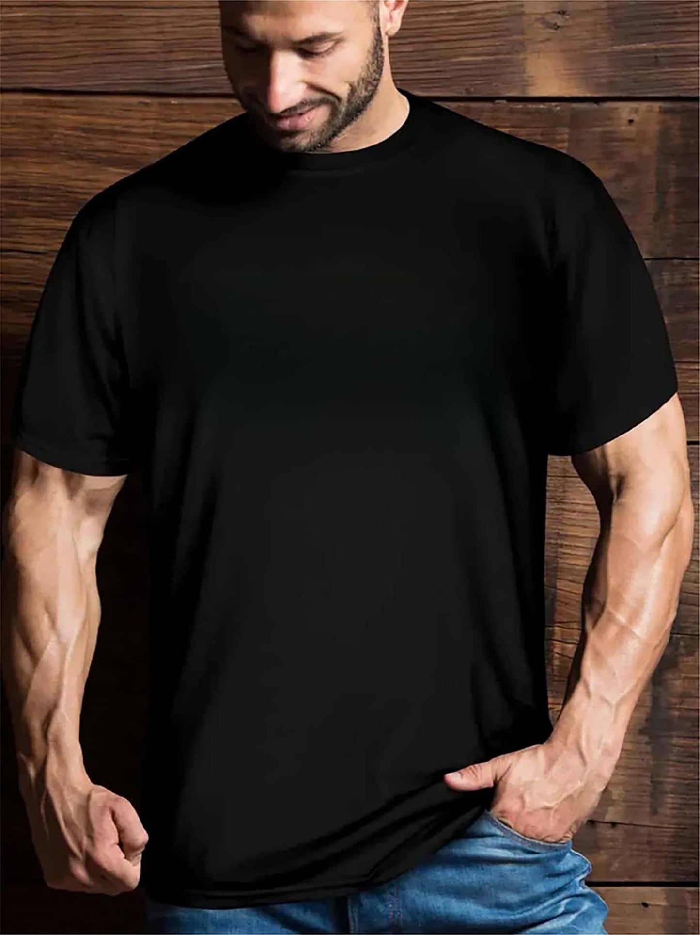 Plus Size Mens 3D Old Man Graphic Tee