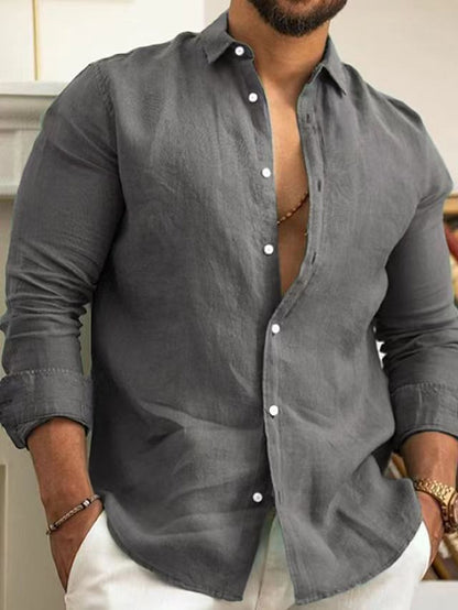 Amazon Men's Linen Shirt Button Shirt Summer