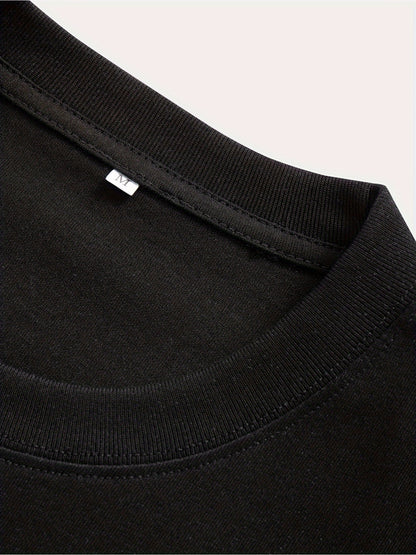 Black Tshirt Yellow Submarine Pattern Casual And Versatile